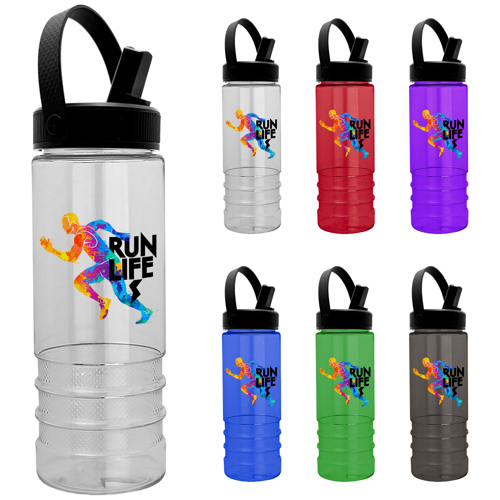 24 oz.  Salute - Flip Straw Swivel Handle Lid