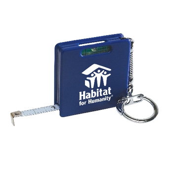 Square Level Tape Measure Key Chain